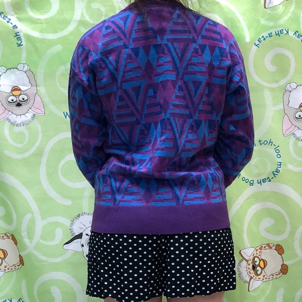 S m l vintage sweater small medium large geometric - Picture 6 of 7